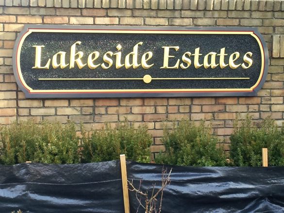 Lakeside Estates Carved Monument Sign – Keego Harbor Michigan