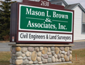 Mason Brown Internal Illuminated Ground Sign