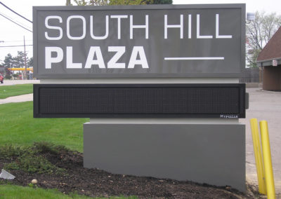 South-Hill Illuminated Ground Sign with LED Message Center – Michigan