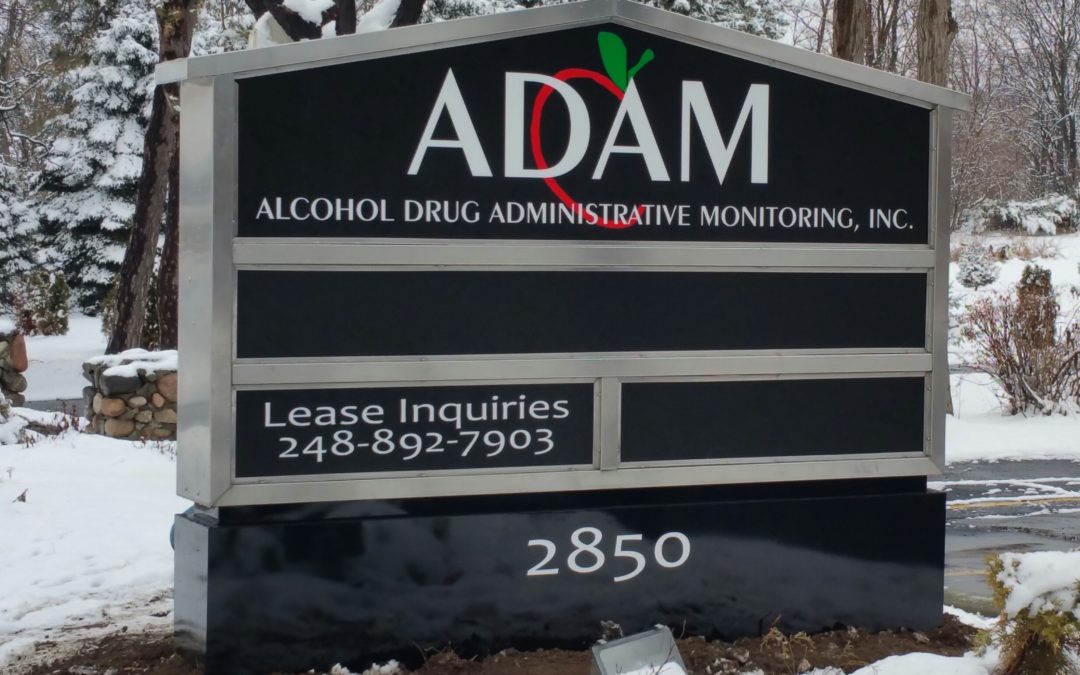 ADAM Stainless Steel LED Illumination Multi-Tenant Ground Sign – Michigan