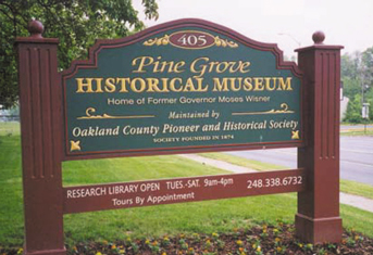 Pine Grove Carved Dimensional Sign – Pontiac Michigan