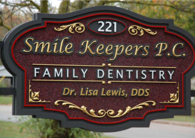 Smile Keepers Carved HDU Sign – Lake Orion Michigan