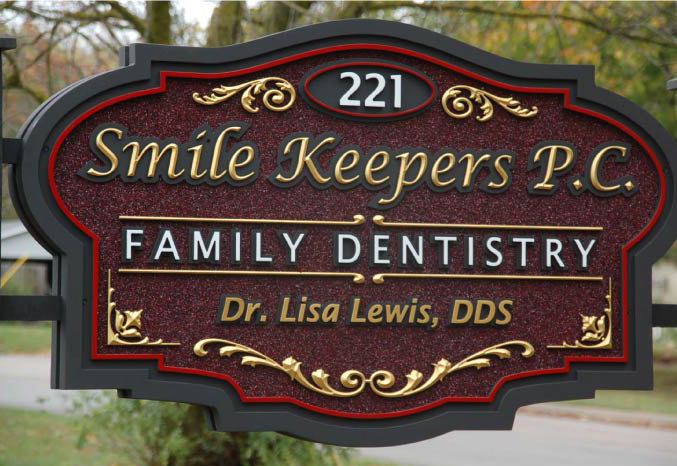 Smile Keepers Carved HDU Sign – Lake Orion Michigan