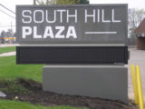 South-Hill illuminated ground sign with LED message center