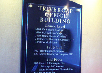 Trivercap Interior Sign Acrylic – Bloomfield Township Michigan