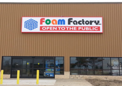 Foam Factory Plexiglass Wall Sign Vinyl Graphics – Clinton Township Michigan